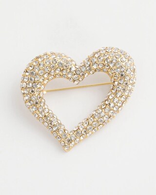 Pavé Heart Brooch