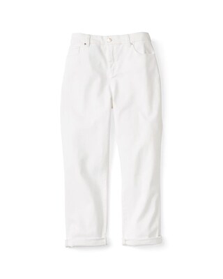 So Slimming No-Stain White Girlfriend Crops