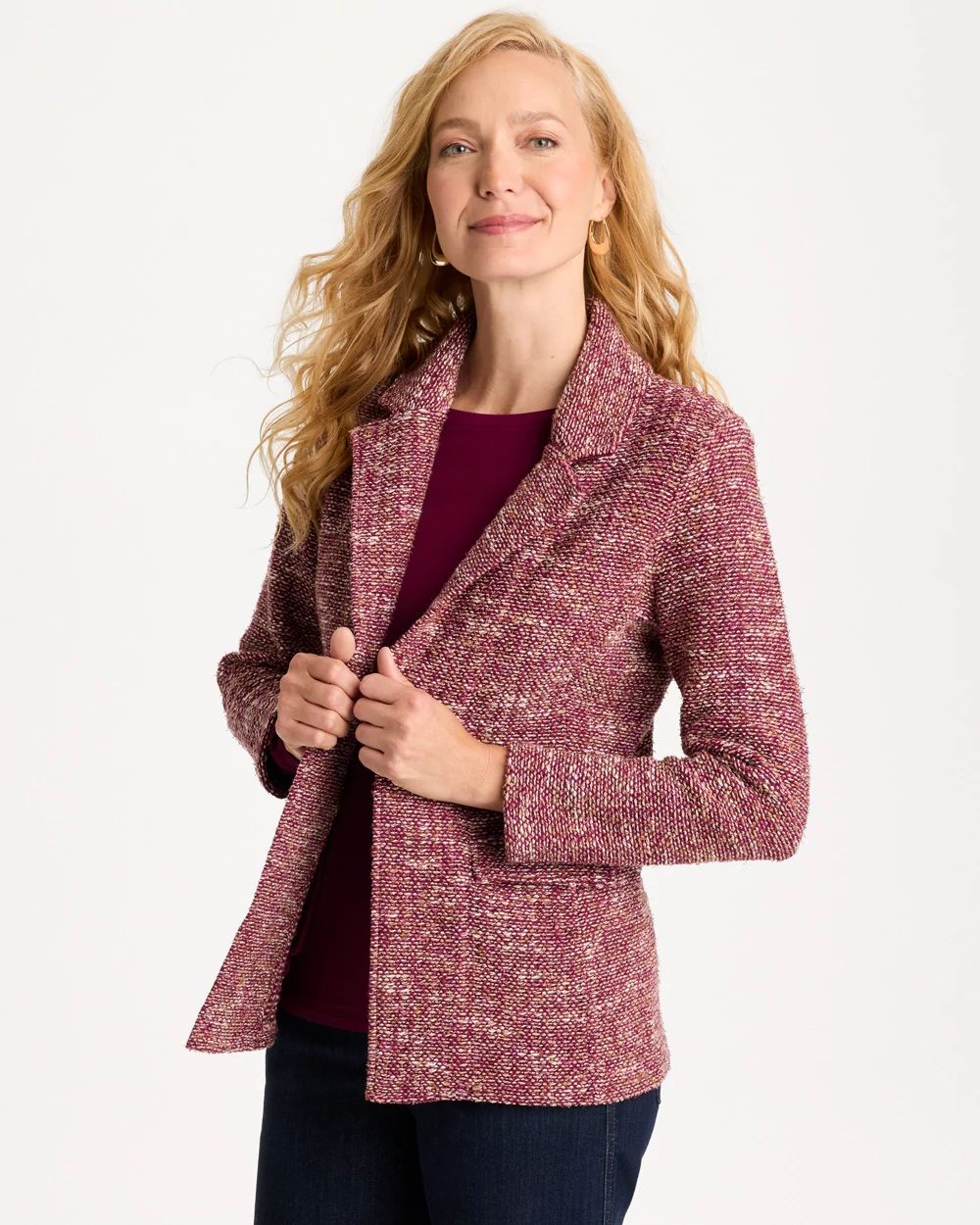 Tweed Sweater Blazer