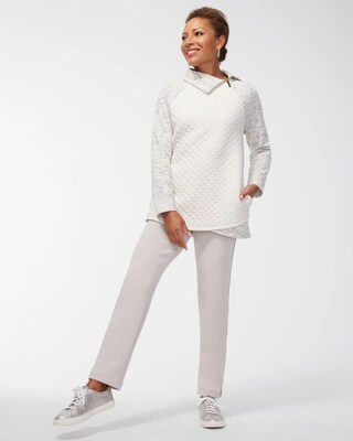 Zenergy Quilted Cross Hem Tunic