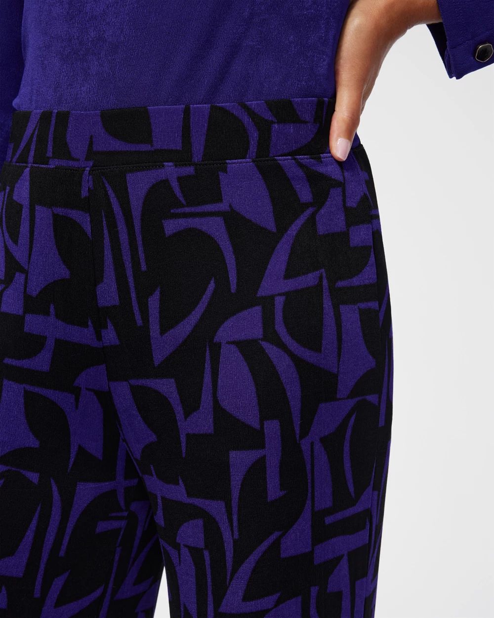 Travelers Abstract Print Wide Leg Pants click to view larger image.