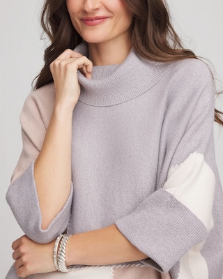 Quilted Chic Cowlneck Poncho click to view larger image.