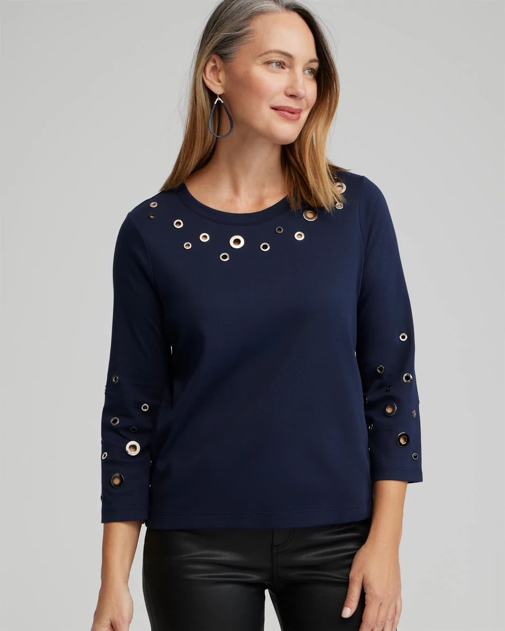 Grommet Detail Tee