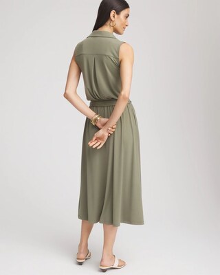 Travelers™ Knit Sleeveless Shirtdress click to view larger image.