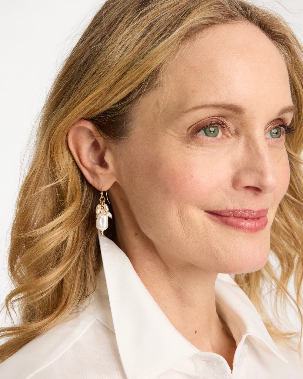 Pearl Cluster Drop Earrings