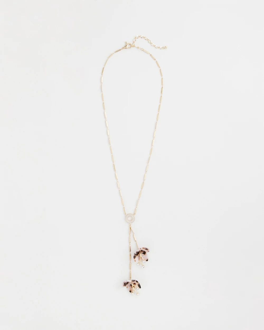 Tortoise Spider Lily Y-Necklace