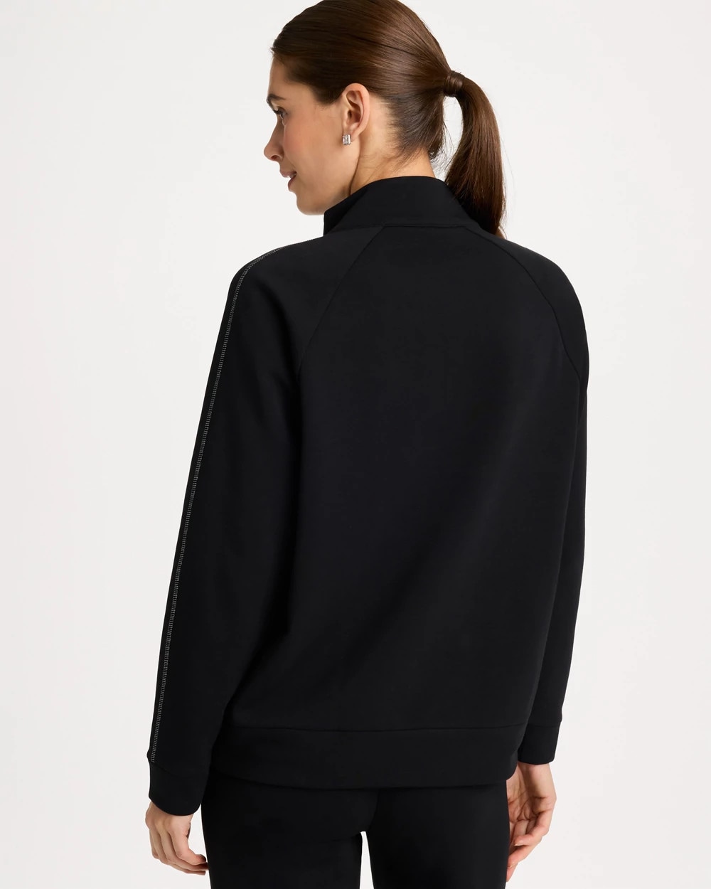 Zenergy® Metallic Mockneck Fleece Pullover
