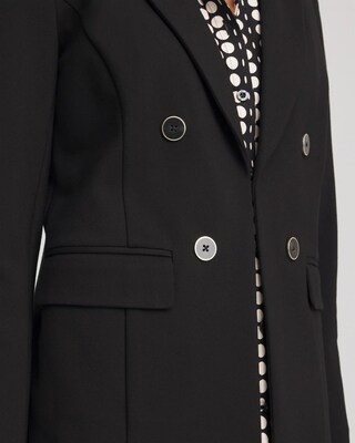 Ponte Double-Breasted Knit Blazer click to view larger image.