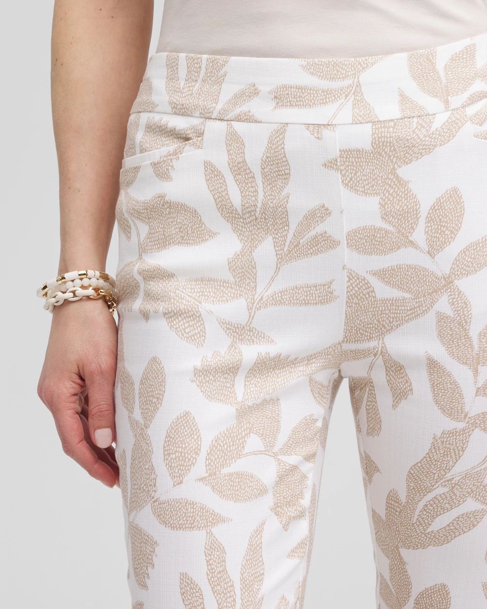 Brigitte Leaf Etch Ankle Pants