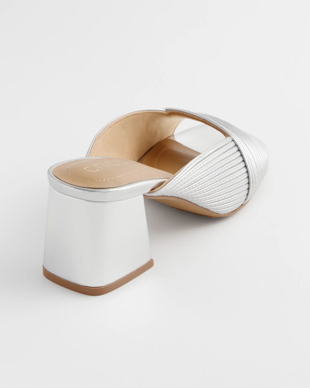 Vinia Metallic Rope Block Heels