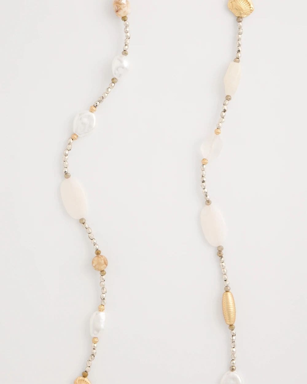Neutral Shell Long Necklace