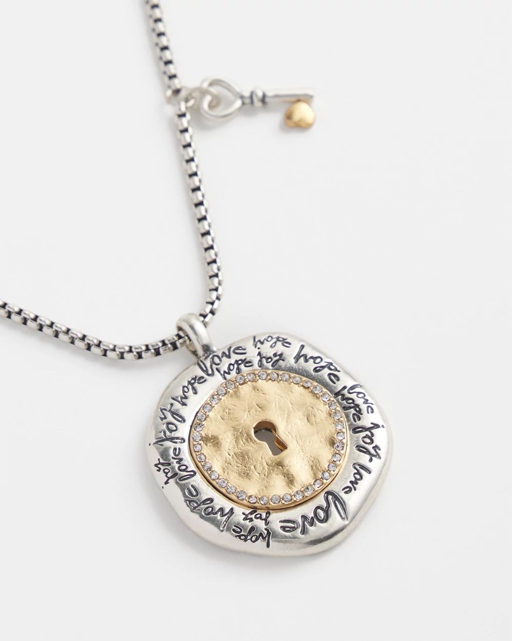 Keyhole Medallion Pendant Necklace click to view larger image.