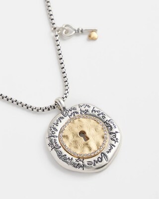 Keyhole Medallion Pendant Necklace click to view larger image.