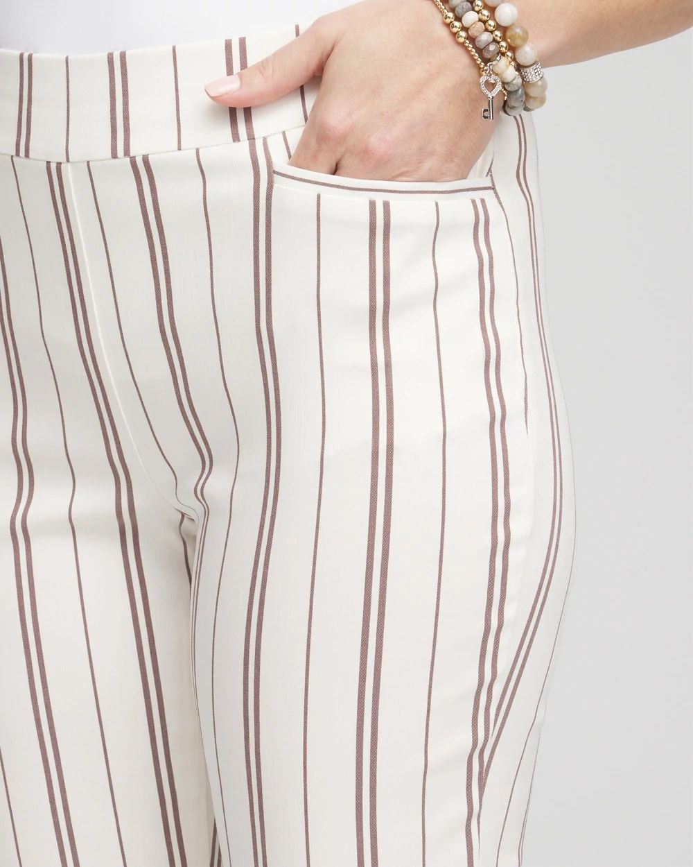 Petite Brigitte™ Striped Ankle Pants