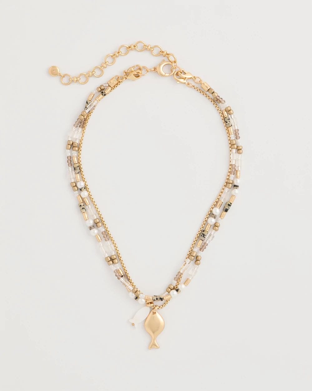 Neutral Jasper Shell Short Necklace