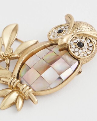 Goldtone Owl Brooch click to view larger image.