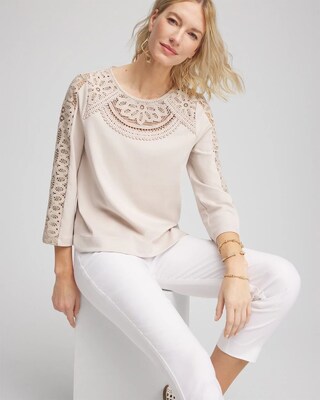 Lace Cut-Out Tee click to view larger image.
