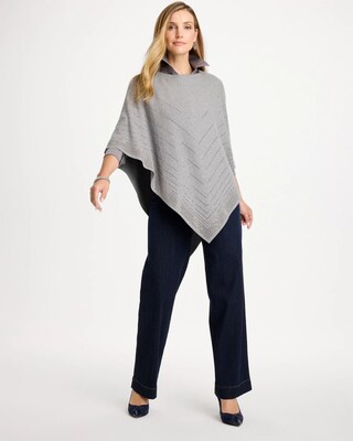 Embellished Sweater Poncho click to view larger image.
