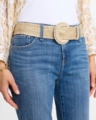 Chic Metallic Shine Stretch Belt click to view larger image.