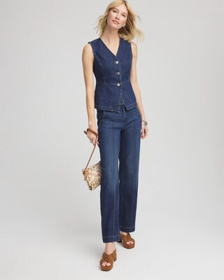 Sleeveless Denim Vest click to view larger image.