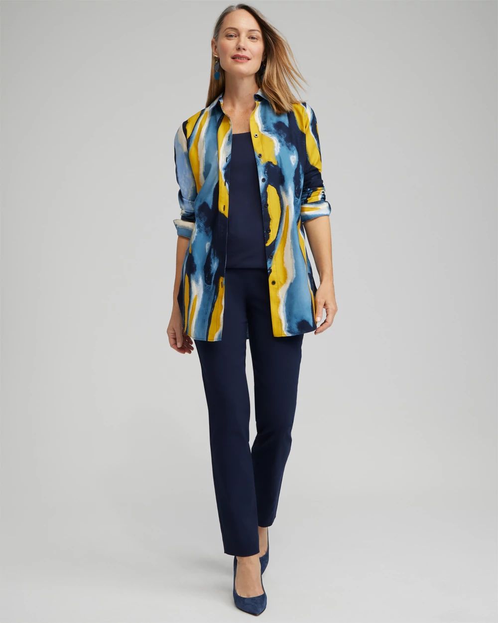 No Iron™ Stretch Swirl Print Tunic
