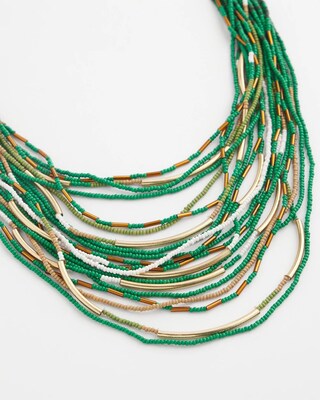 Layered Seed Bead Necklace click to view larger image.