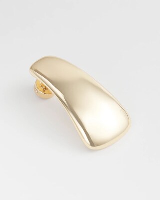 Curved Gold Tone Earrings