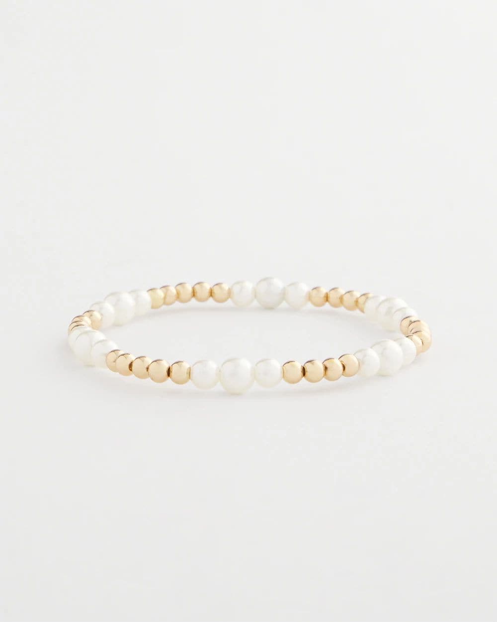 Goldtone Bead Stretch Bracelet