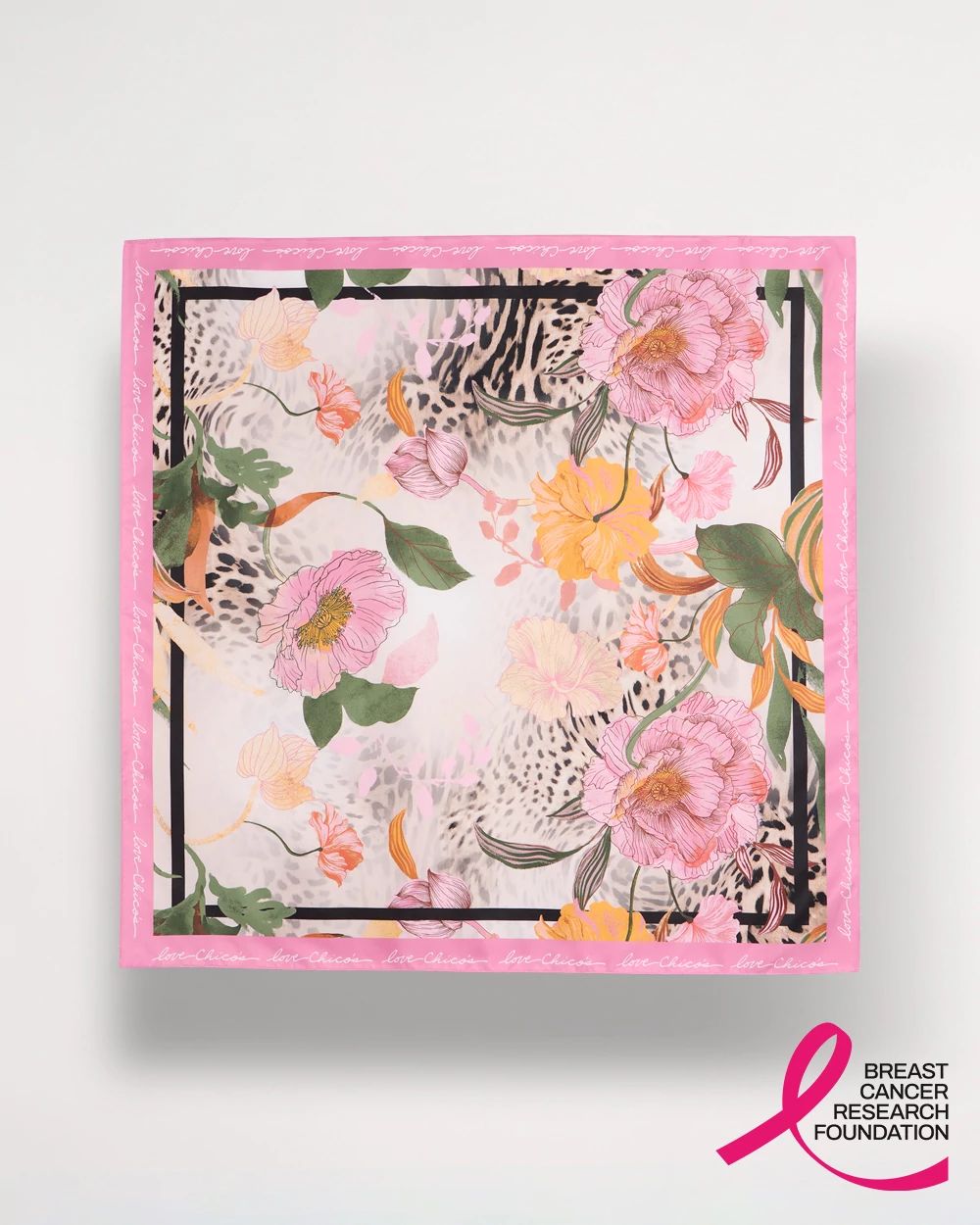 Limited-Edition Floral Animal Print Scarf click to view larger image.