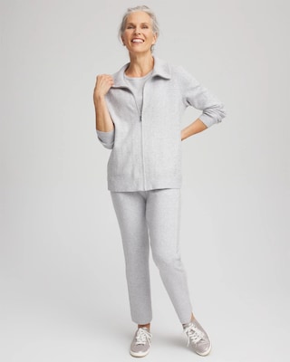 Zenergy® Luxe Diamante Zip Cardigan click to view larger image.