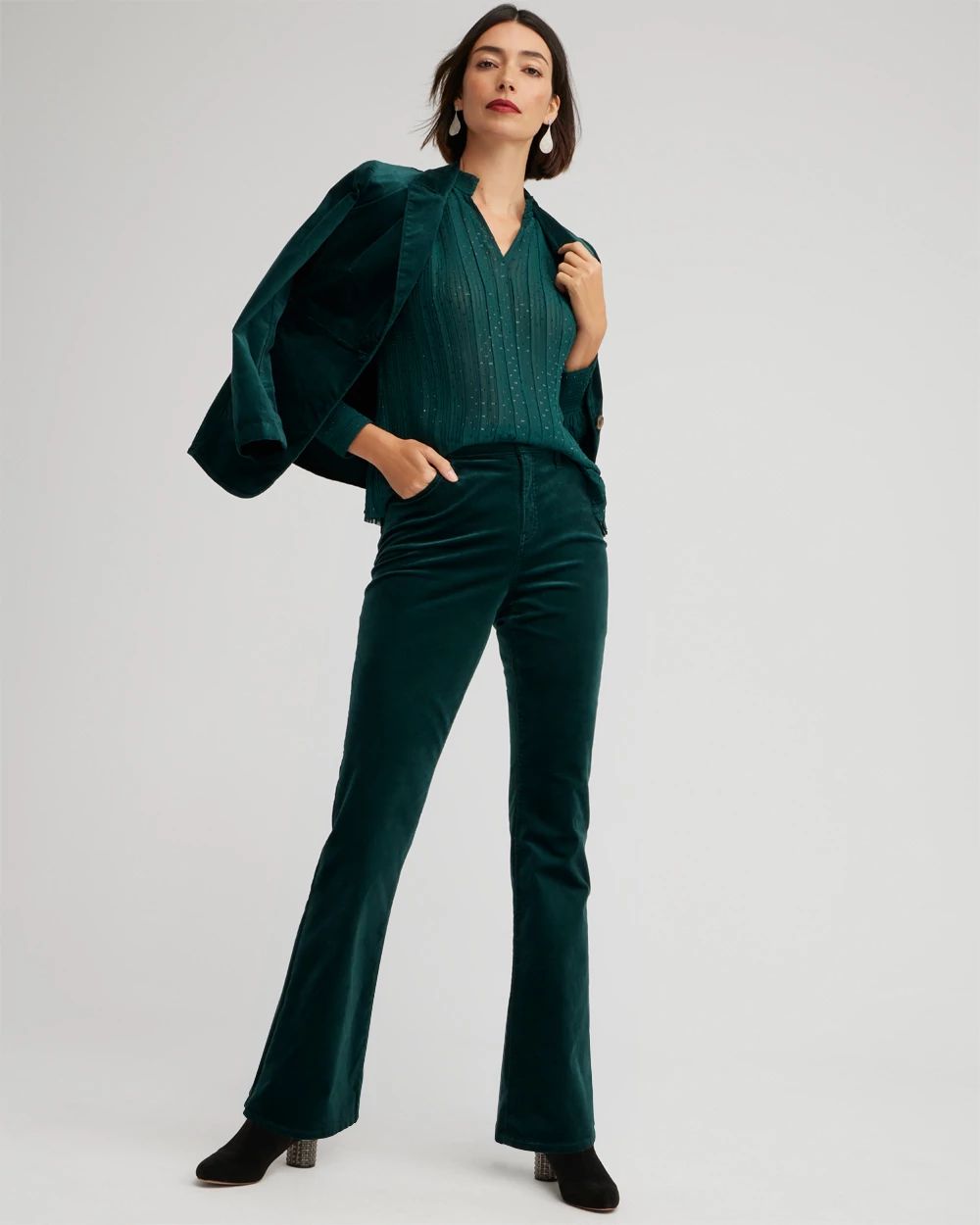 Girlfriend Velveteen Flare Jeans