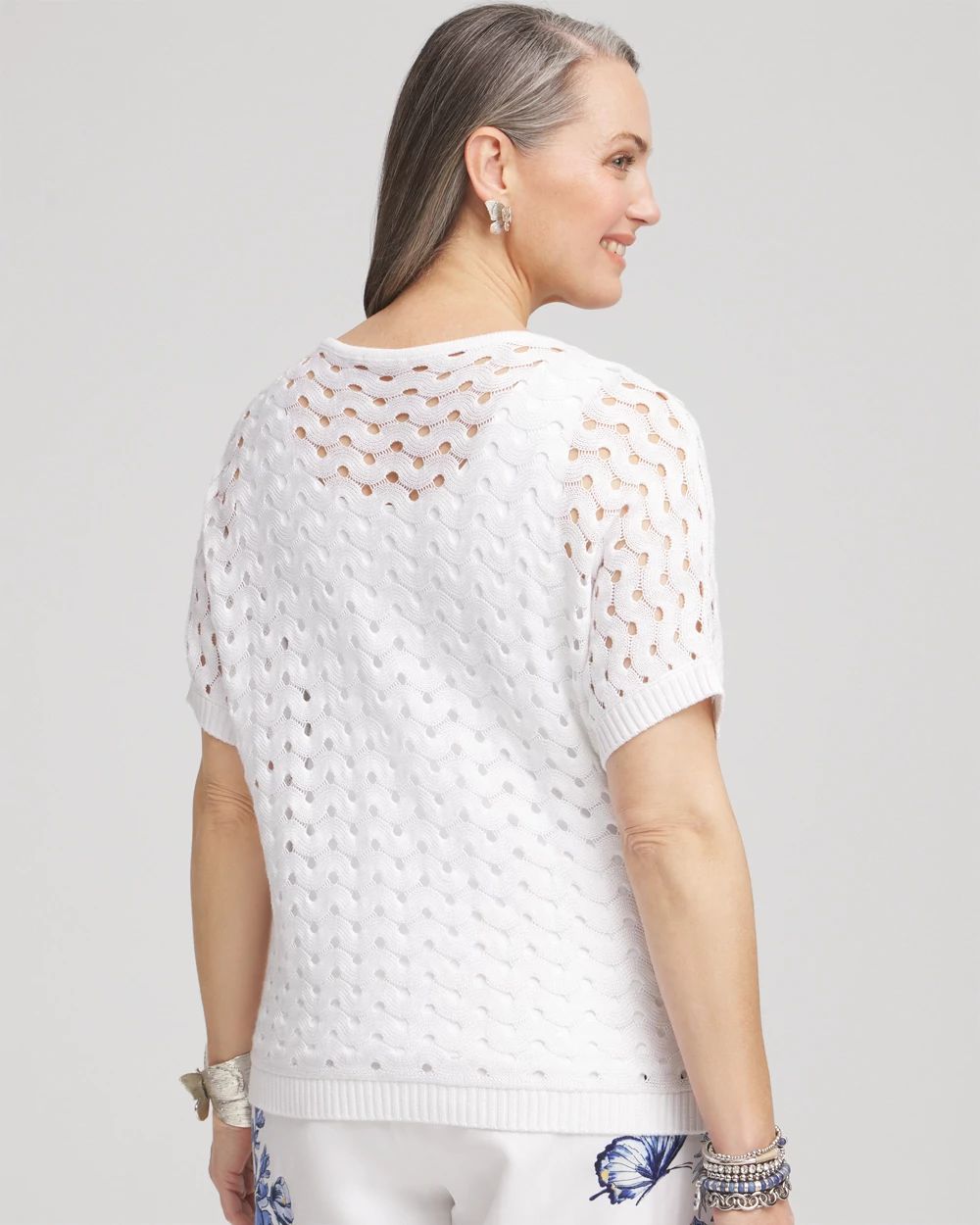 Dolman Pointelle Sweater