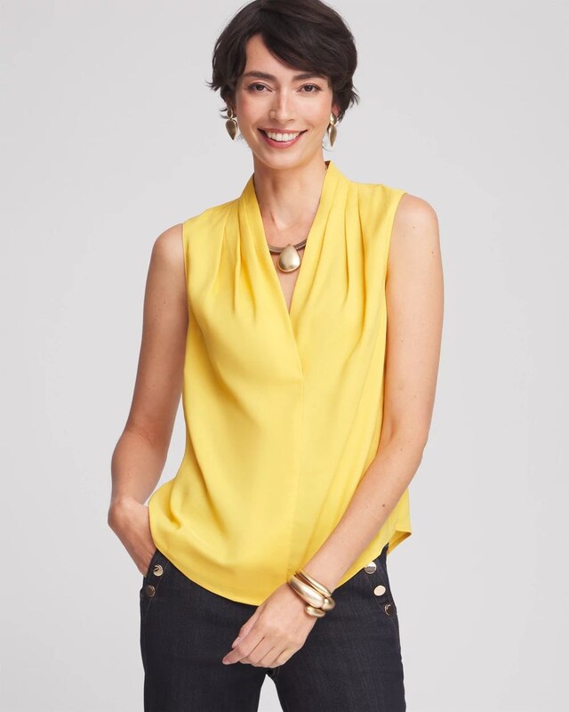 Matte Satin Pleated Top - image 1