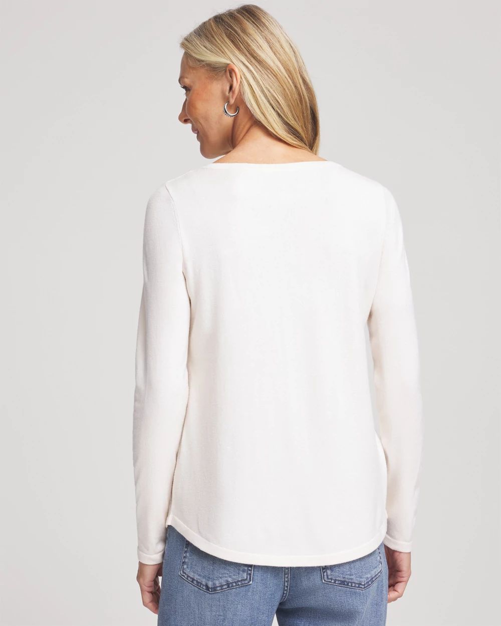 Caviar Bead Bateau Neck Sweater