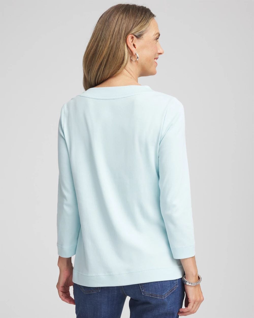 Pima Cotton 3/4 Sleeve Tee click to view larger image.