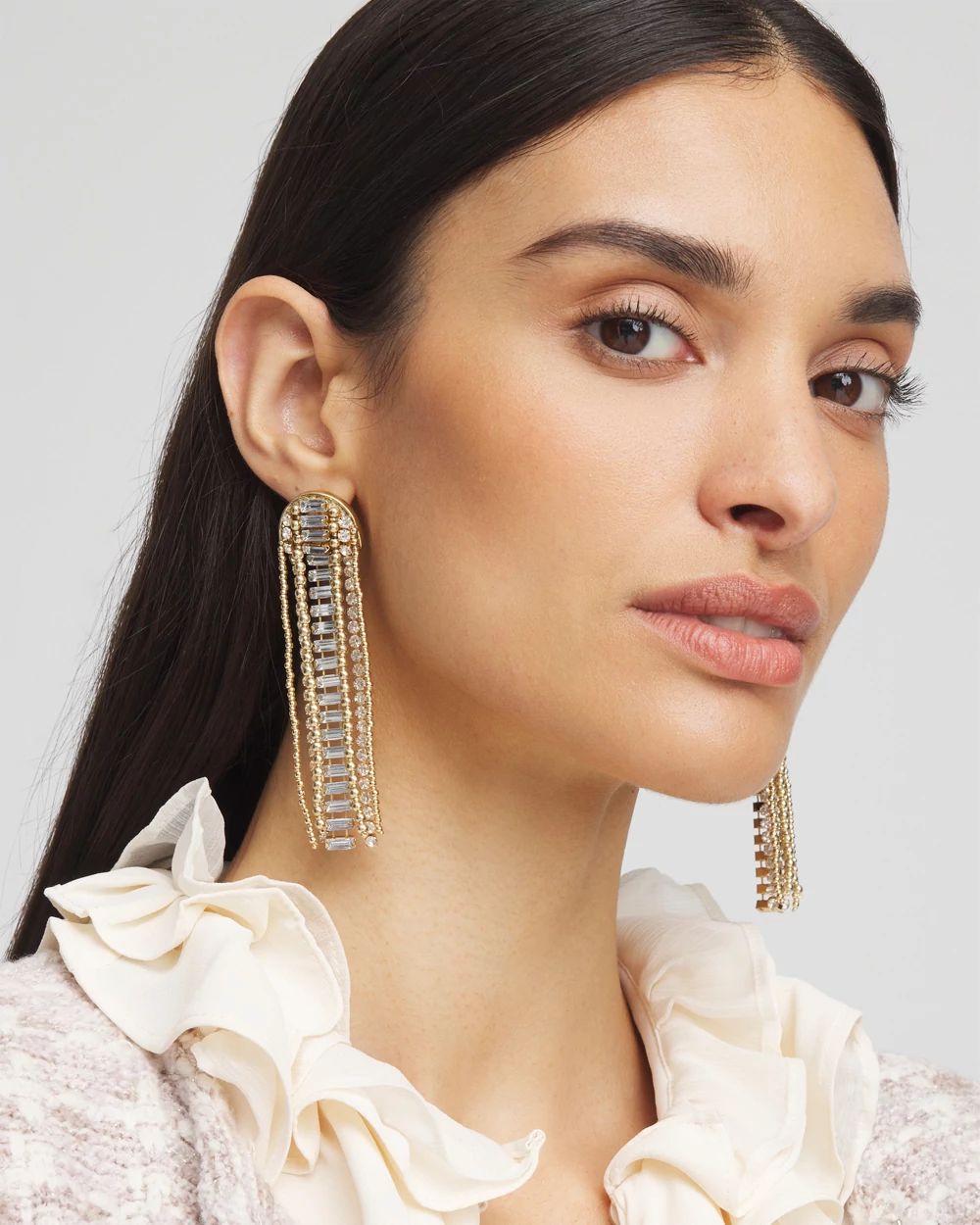 No Droop® Cascading Crystal Earrings