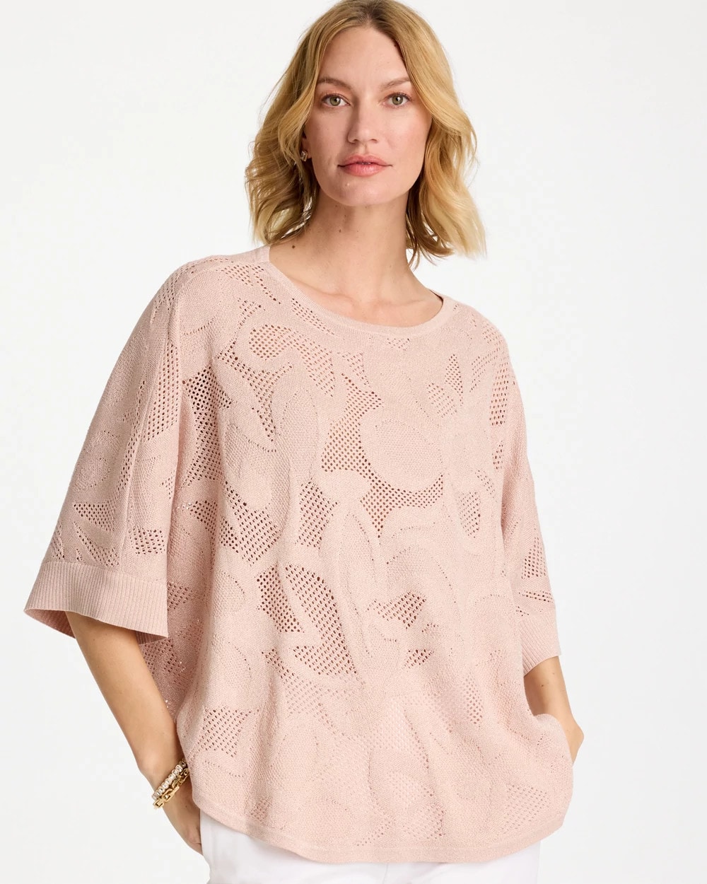 Boatneck Rounded Hem Poncho