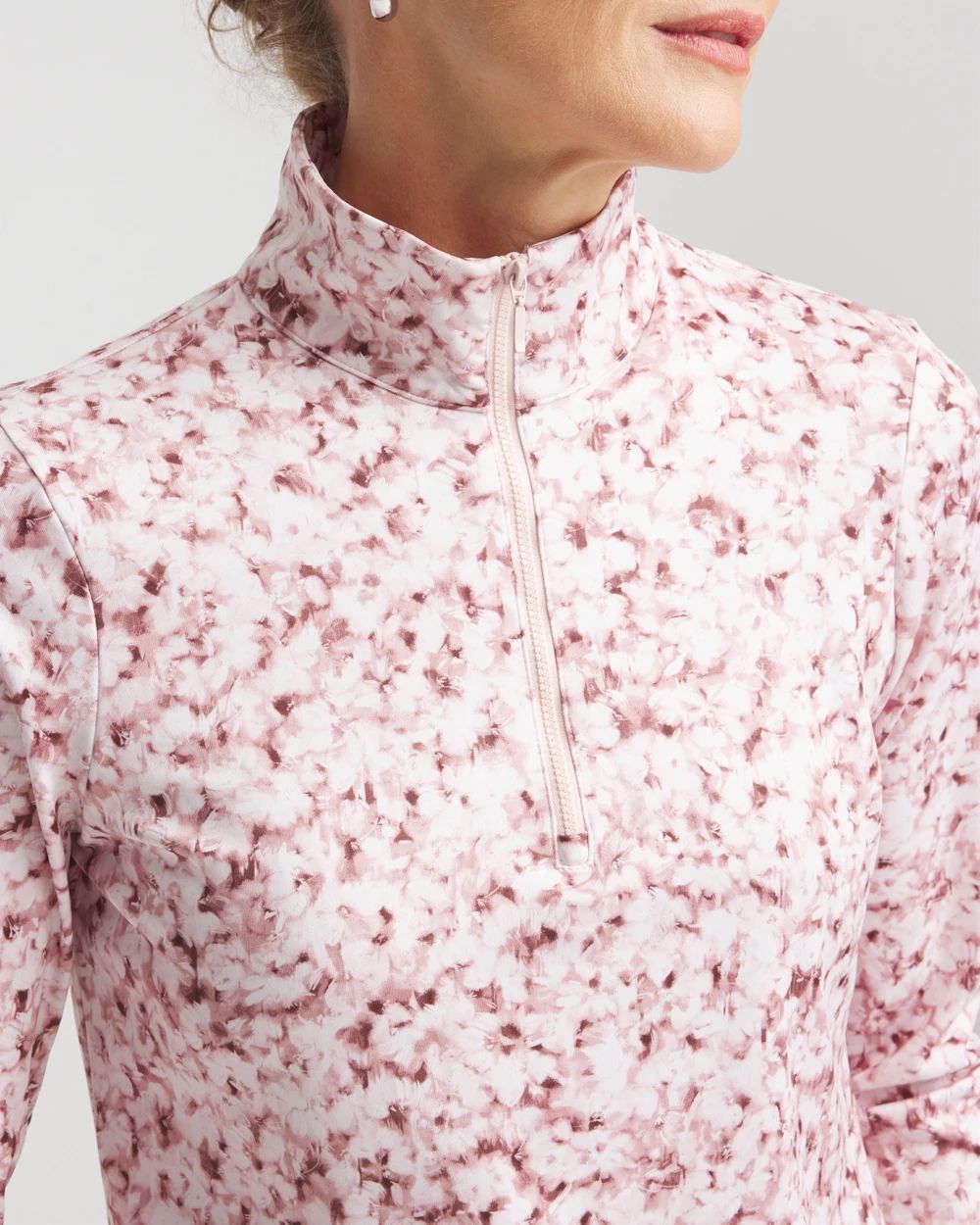 Zenergy® UPF Wildflower Zip-Front Pullover