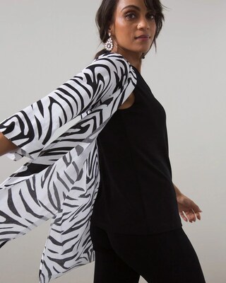 Travelers Collection Zebra Cardigan