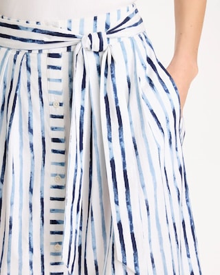 Palermo Striped Tie-Front Skirt click to view larger image.