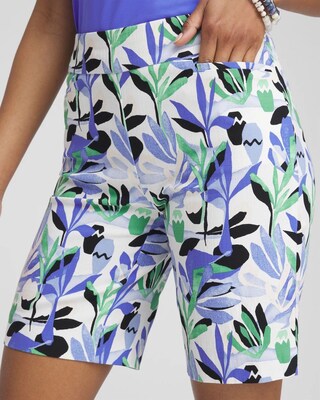 Brigitte 7" Tropical Print Shorts