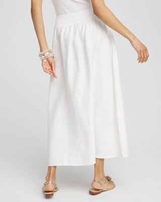 Linen A-line Midi Skirt click to view larger image.