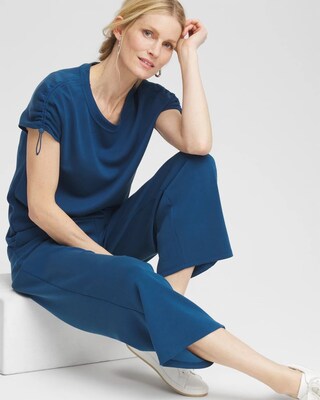 Zenergy® Sueded Scuba Cap Sleeve Tee click to view larger image.