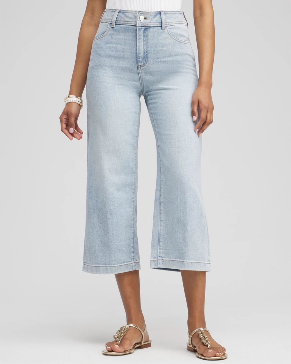 Wide Leg Cropped Trouser Jeans