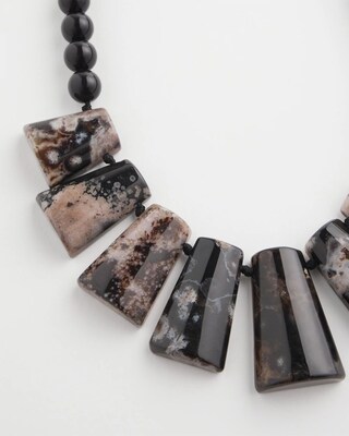 Genuine Agate Stone Bib Necklace click to view larger image.