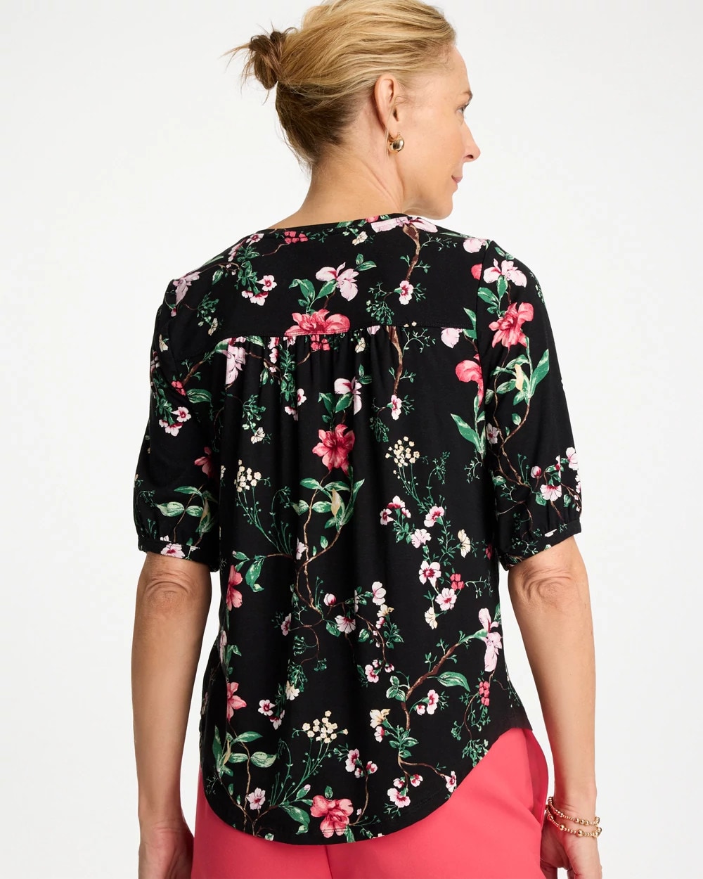 Kyoto Shirred Elbow Sleeve Tee