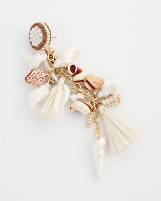 Sundial Shell & Raffia Earrings click to view larger image.