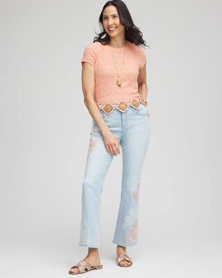 Textured Cap Sleeve Tee click to view larger image.