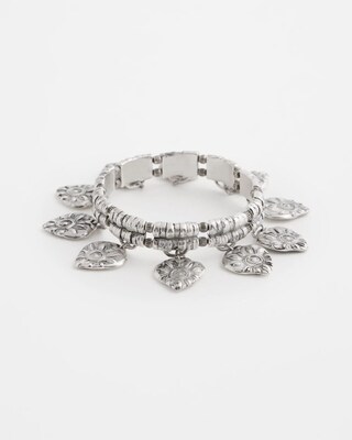 Silver-Tone Leaf Charm Bracelet click to view larger image.