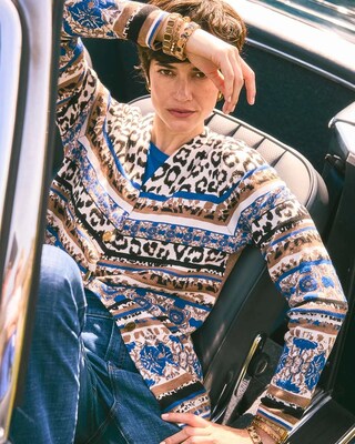 Animal Fair Isle Cardigan click to view larger image.